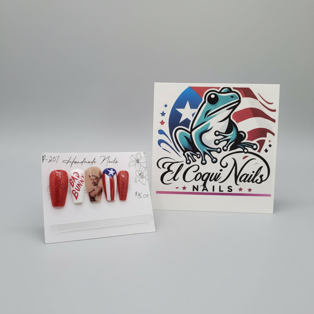 P-207 Bad Bunny Nails