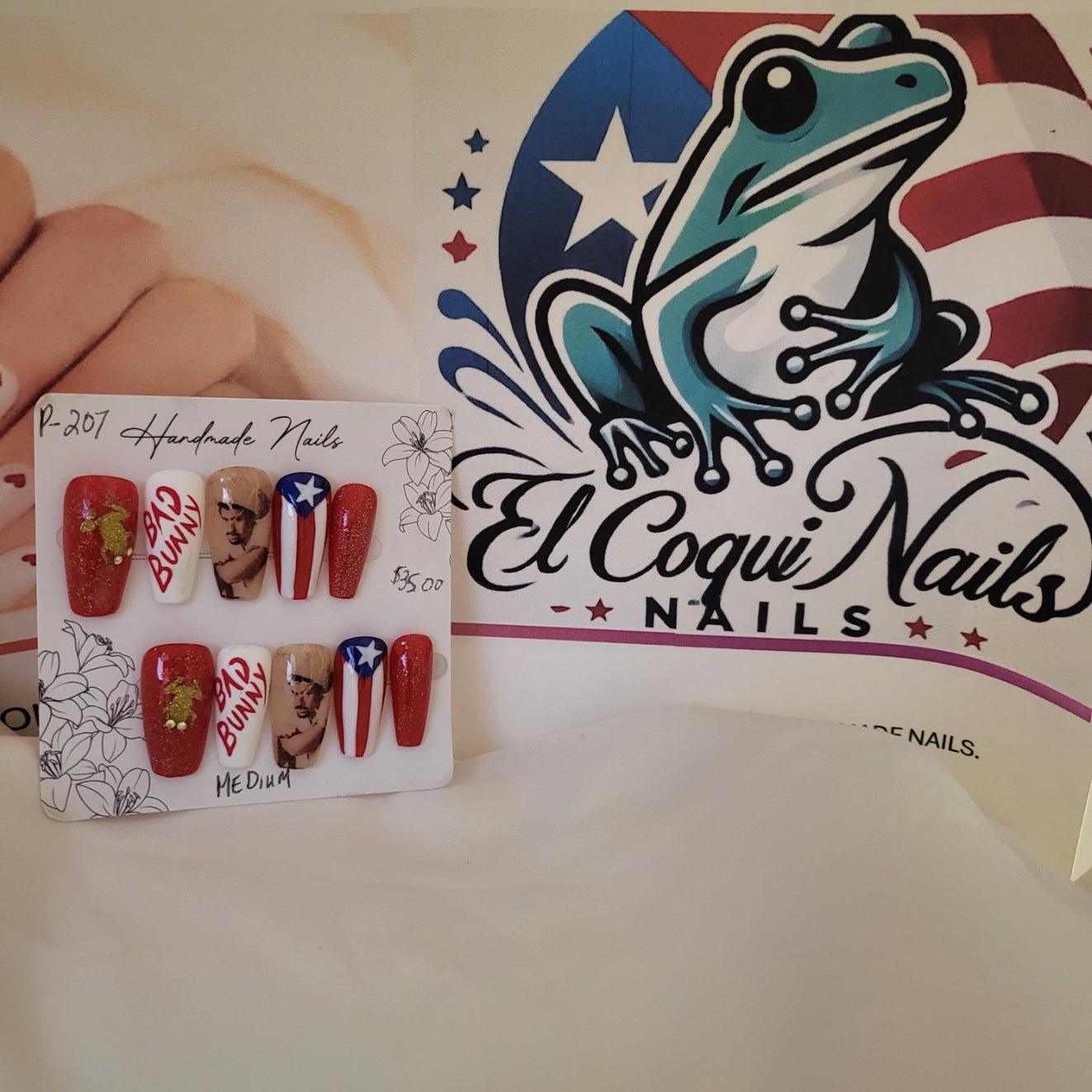 P-207 Bad Bunny Nails