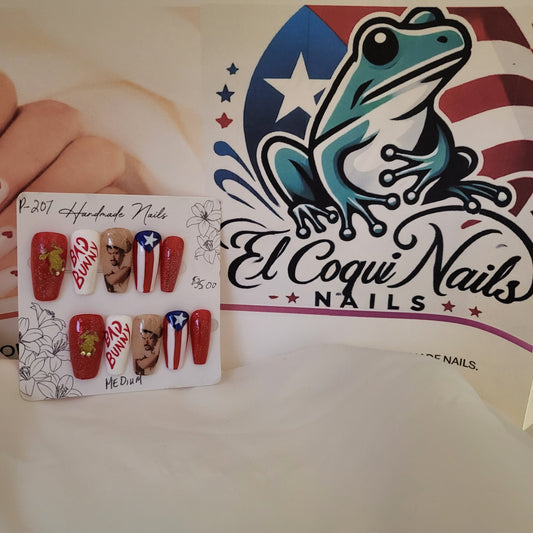 P-207 Bad Bunny Nails
