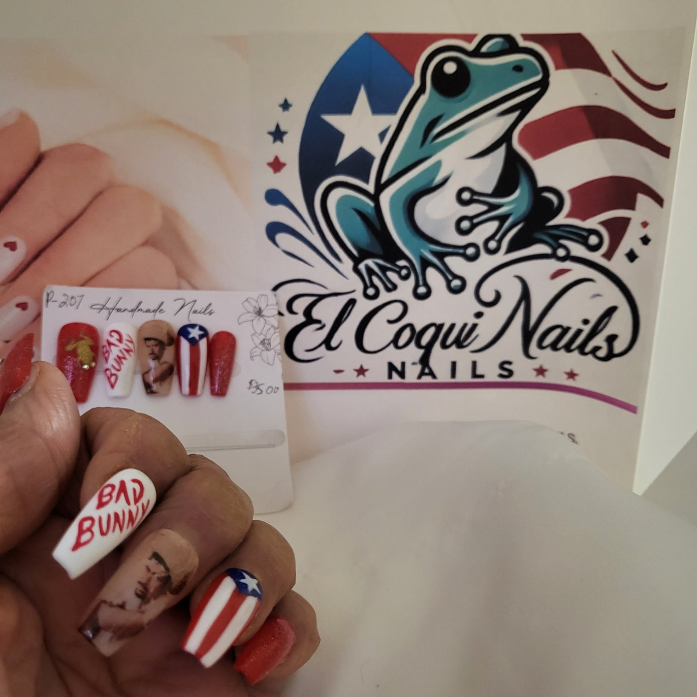 P-207 Bad Bunny Nails